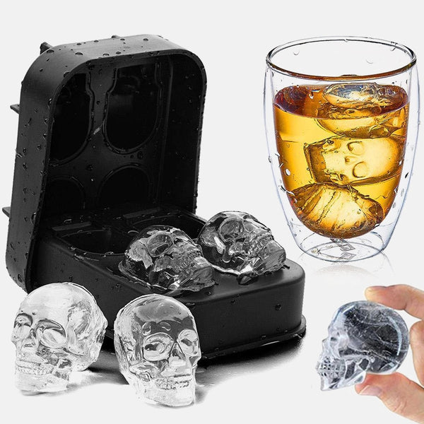 Skull or Diamond Silicone Mold Ice Cube Maker-Skull Ice Cube Mold-AULEY