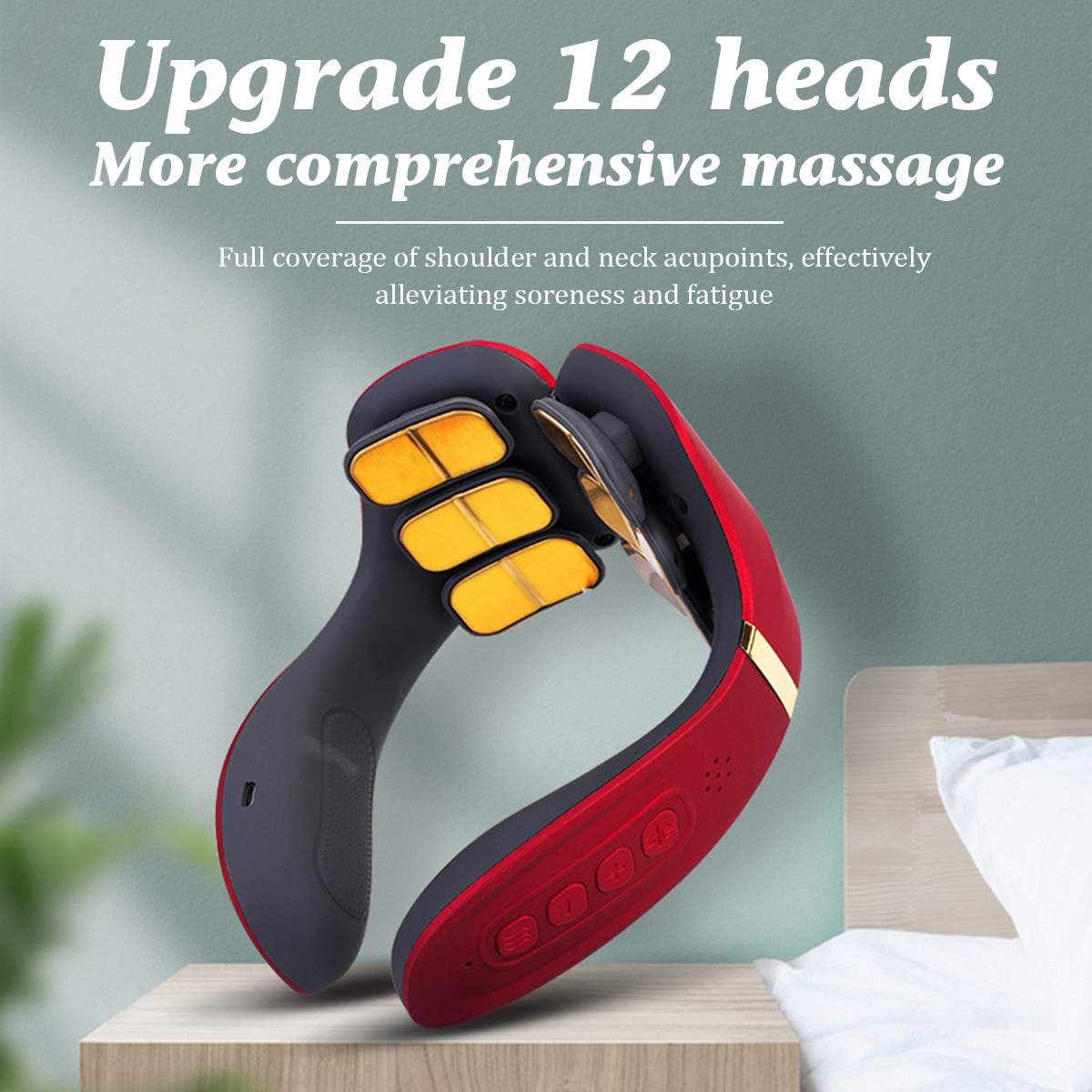 12D Electric Cervical Neck Massager Heated Relax Body Shoulder Musle Relief Pain-Electric Massagers-AULEY