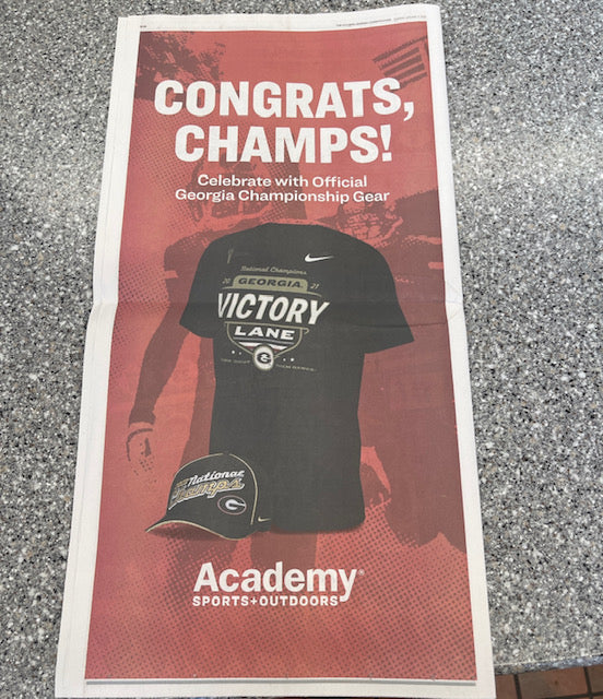 National Champions Georgia Bulldogs AJC Newspaper (16 pages Special Edition - Year of the Dawgs)-Newspapers-AULEY