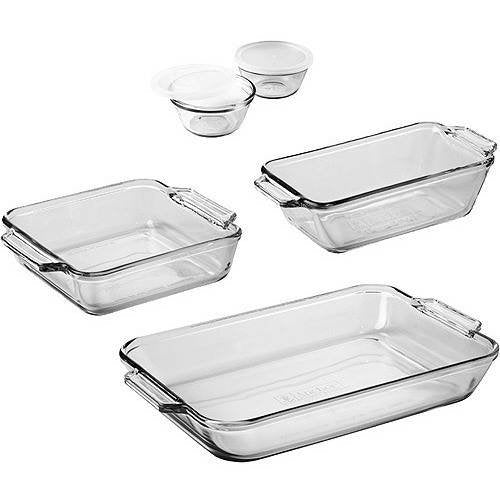 Anchor Hocking Tempered Glass Bakeware Set, 7 Piece Set-Bakeware-AULEY