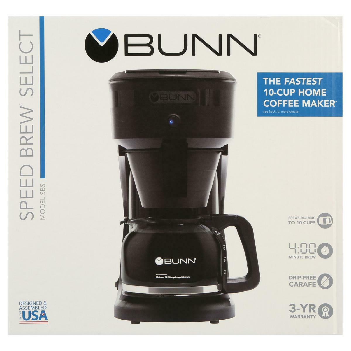 BUNN SBS Speed Brew Select Coffee Maker Black 10 Cup-coffee maker-AULEY