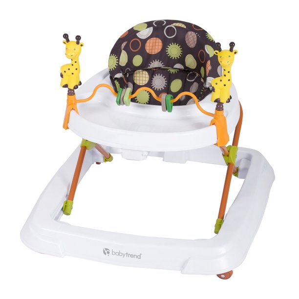 Baby Walker Foldable High Back Seat Adjustable Toddler Activity Toys Tray Play-Baby Walkers-AULEY