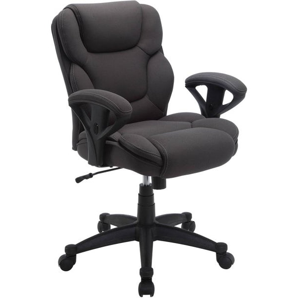 Big Fabric Manager Office Work Chair, Adjustable Seat Padded Armrests 300 lbs-Chairs & Stools-AULEY