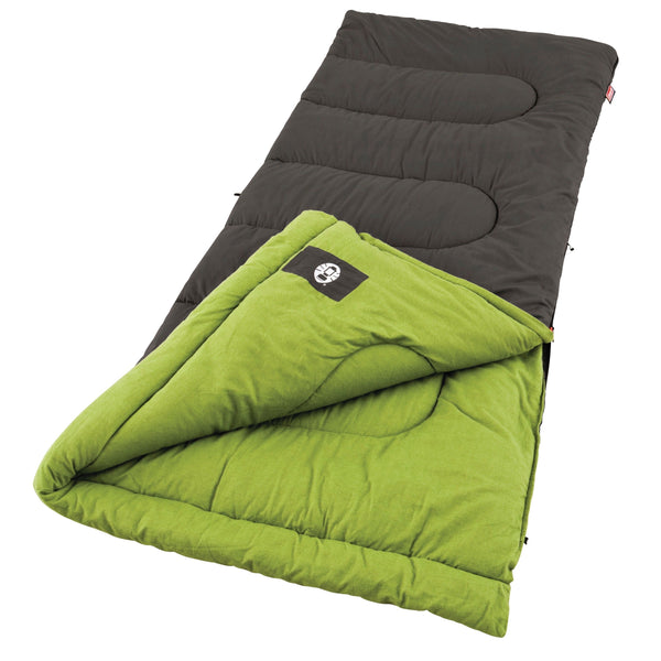 Coleman Adult Sleeping Bag Harbor Cool Weather 40 degrees F Cotton Cover-sleeping bag-AULEY