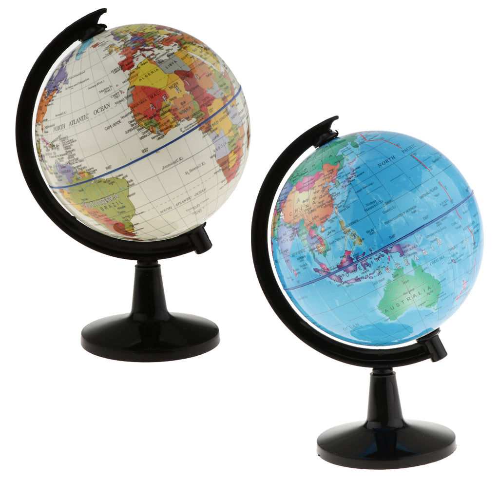 WORLD GLOBE EARTH Map Rotating Geography Ocean Classroom Learning Desktop-AULEY