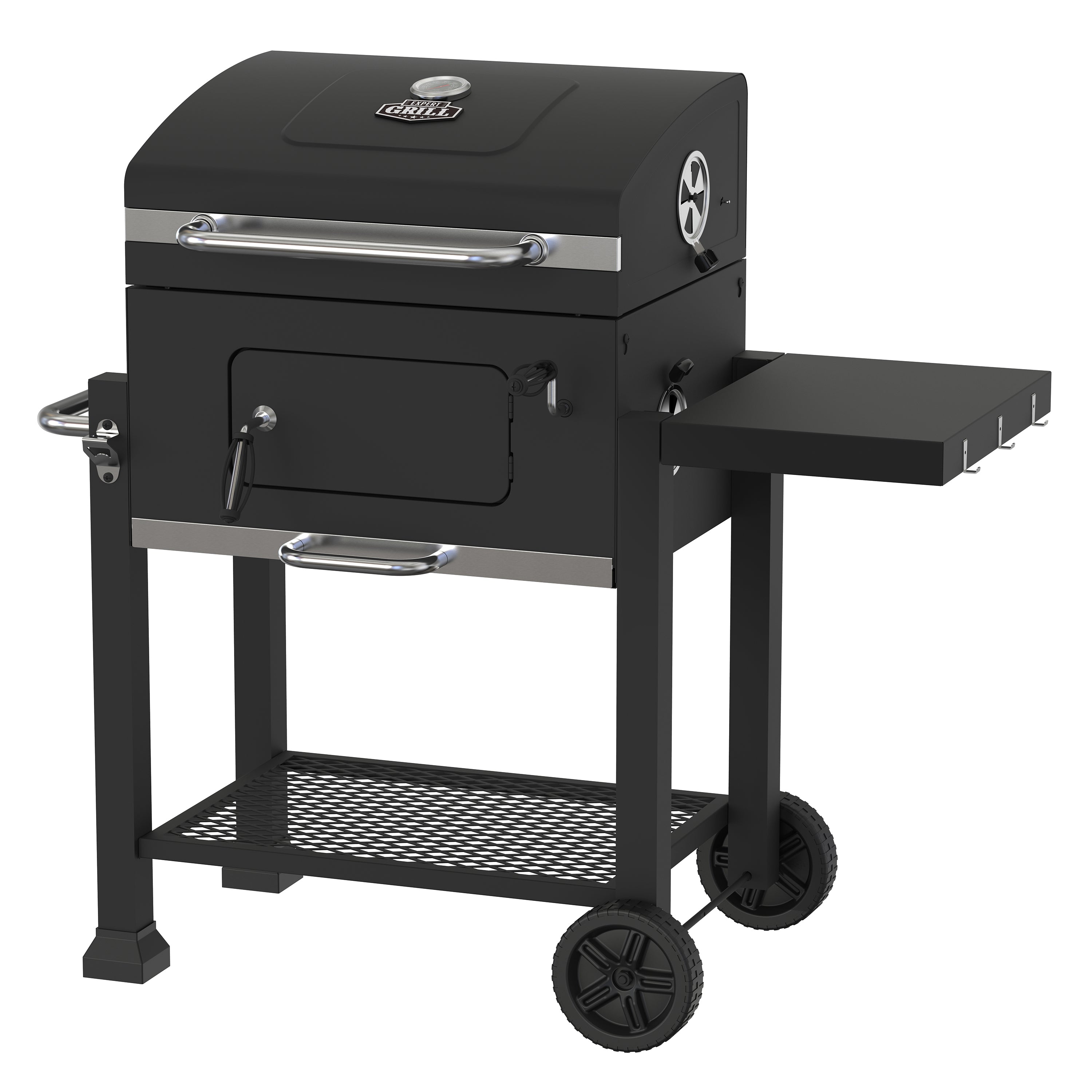 Heavy Duty 24-Inch Charcoal Grill BBQ Barbecue Smoker Outdoor Pit Patio Cooker-Barbecue & Grill-AULEY