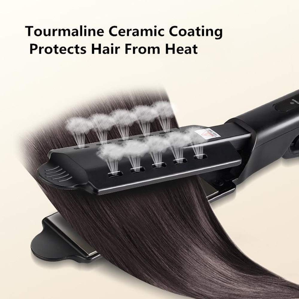 Professional Hair Straightener Steam Flat Iron Four-Gear Hair Tourmaline Ceramic-AULEY