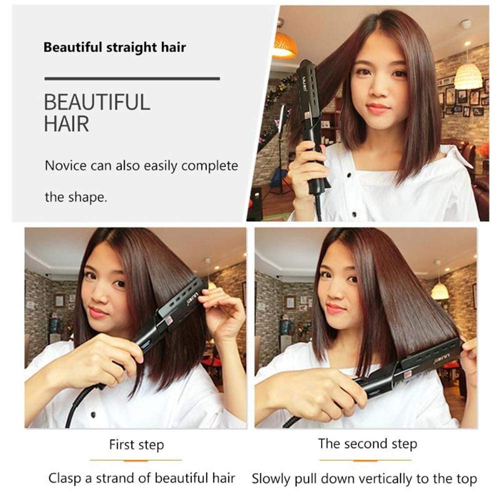 Professional Hair Straightener Steam Flat Iron Four-Gear Hair Tourmaline Ceramic-AULEY