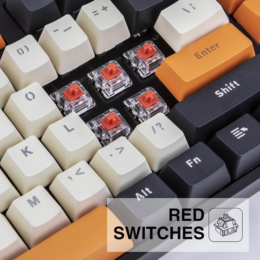 HAVIT Mechanical Keyboard Red Switch 89 Keys PBT Keycaps Multimedia For PC Tablet Desktop Gamer-AULEY