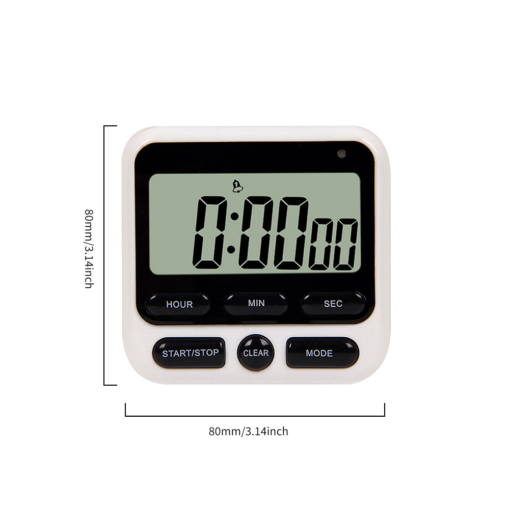 Digital Kitchen Timer with Mute Loud Alarm Switch ON/Off Switch 24 Hour Clock BD-Cooking Timers-AULEY
