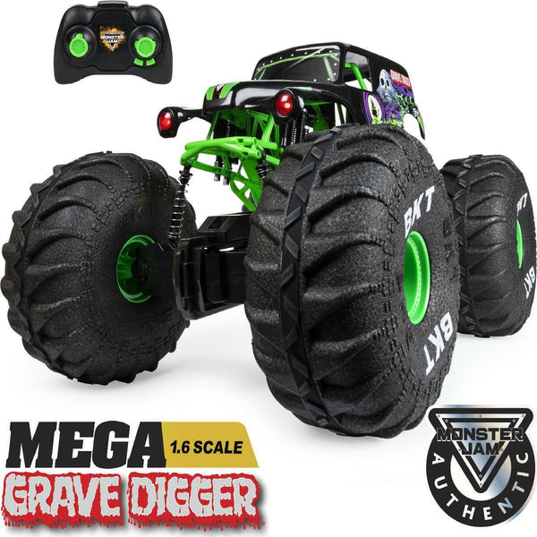 GRAVE DIGGER Official MEGA All-Terrain R/C 1:6 Scale Monster Truck w/ Lights New-monster truck toy-AULEY