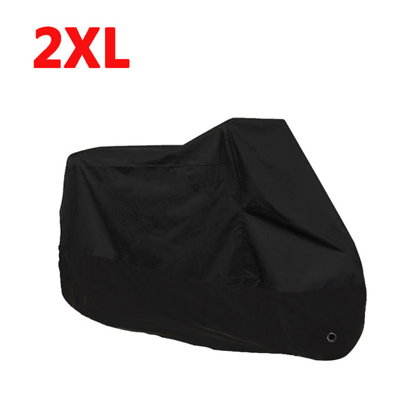 Motorcycle Bike Cover Black XXL 2XL Waterproof Outdoor Rain Dust UV Protector US-Motorcycle Helmet Parts & Accessories-AULEY