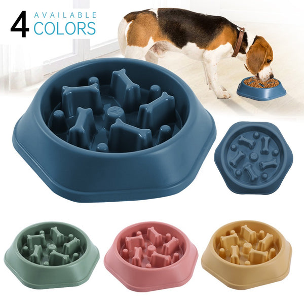 New Pet Dog Feeding Food Bowls Puppy Slow Down Eating Feeder Dish Bowl-Dog Dishes, Feeders & Fountains-AULEY
