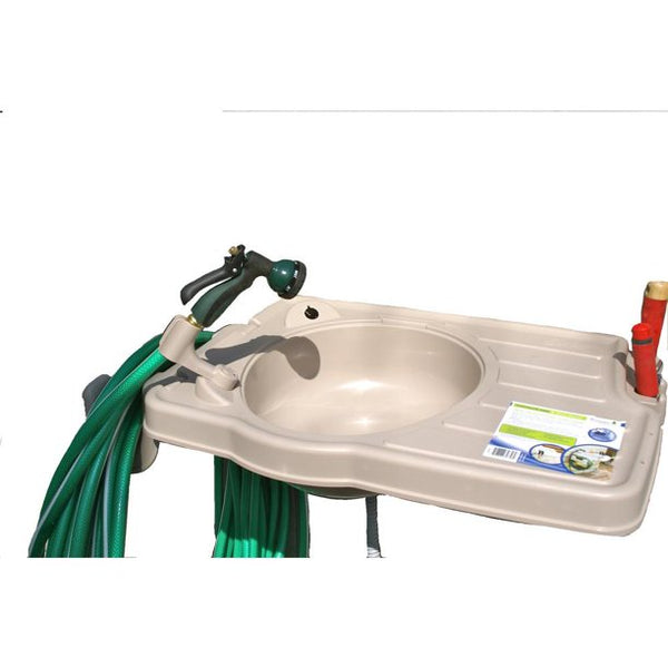 Portable Outdoor Sink Garden Watering Hose System Large Counter Top-Bathroom Sinks-AULEY