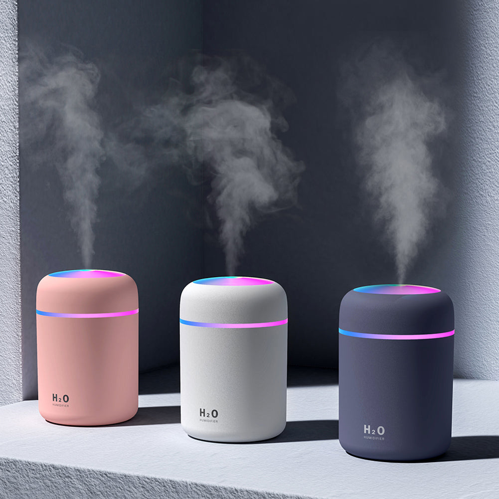 200/300ml Portable Electric Air Humidifier USB Ultrasonic Aroma Oil Diffuser Sprayer Multicolor Home Car Office Fresh Air-Humidifiers-AULEY