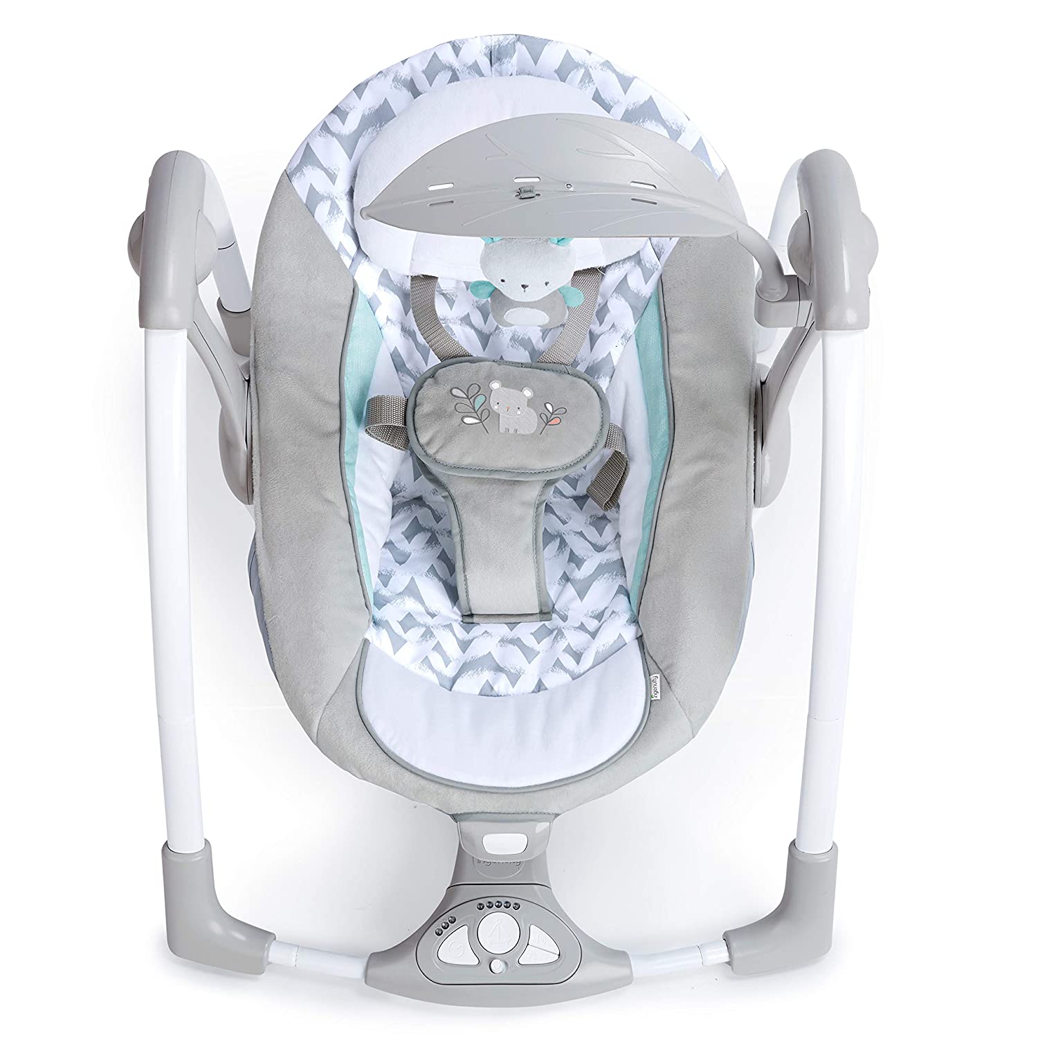 Portable Baby Swing Bouncer Child Rocker Vibrate Seat Automatic Compact Foldable-Baby Swings-AULEY