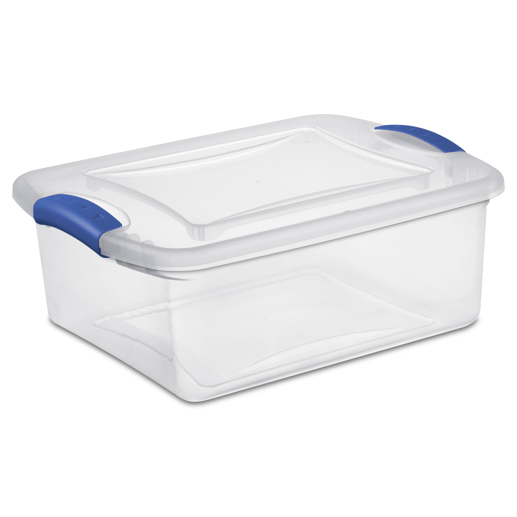 Plastic Storage Containers with Lids Latch Box Set 10 Stackable Clear Bins 15 Qt-Storage Boxes-AULEY
