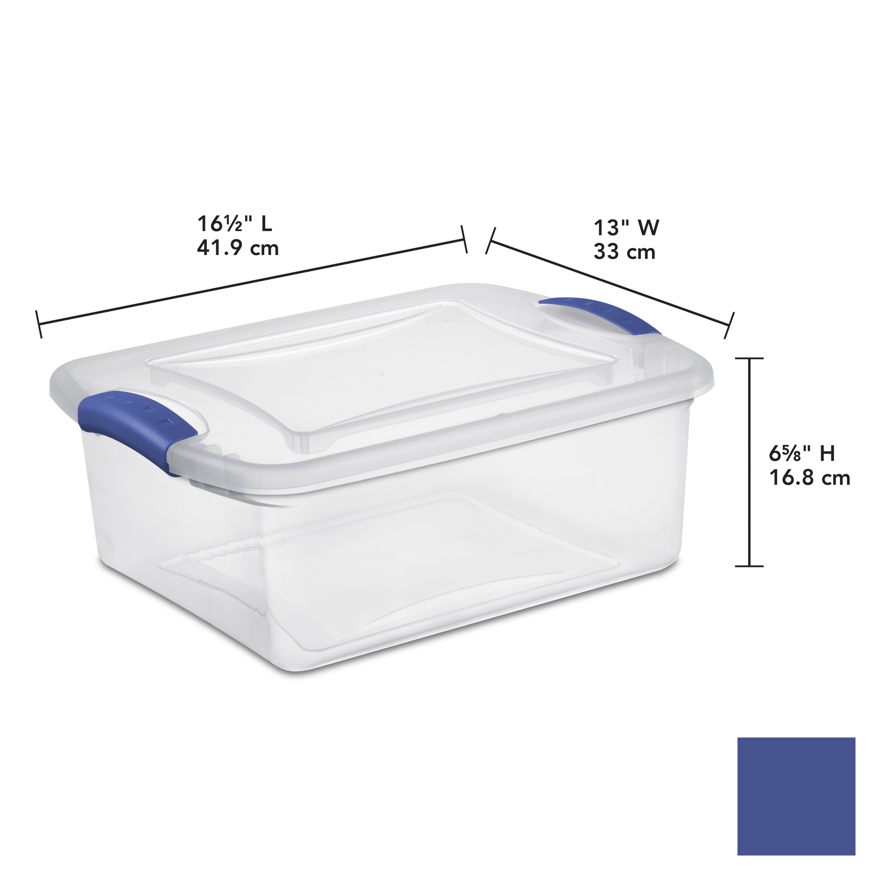 Plastic Storage Containers with Lids Latch Box Set 10 Stackable Clear Bins 15 Qt-Storage Boxes-AULEY