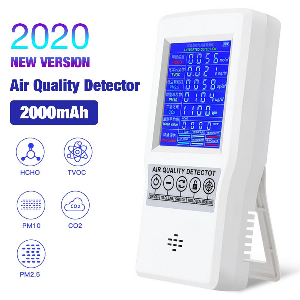 Formaldehyde Accurate Testing PM2.5 PM10 CO2 AQI Detector Home Office-AULEY