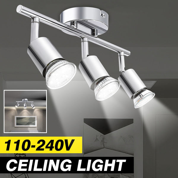 Modern Ceiling Light Lamp 3 GU10 Heads Multiple Rod Dome Night Lamps 100-240V-AULEY