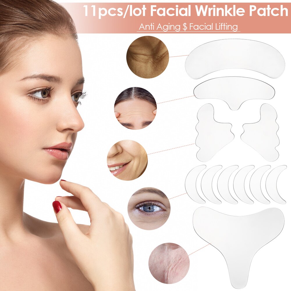 11Pcs Reusable Silicone Wrinkle Removal Stickers-AULEY