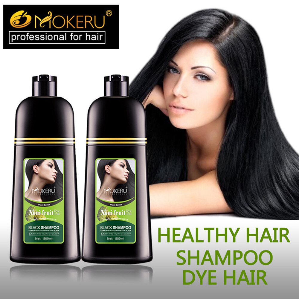 Mokeru Organic Natural Fast Hair Dye 500ML Plant Essence Black-AULEY
