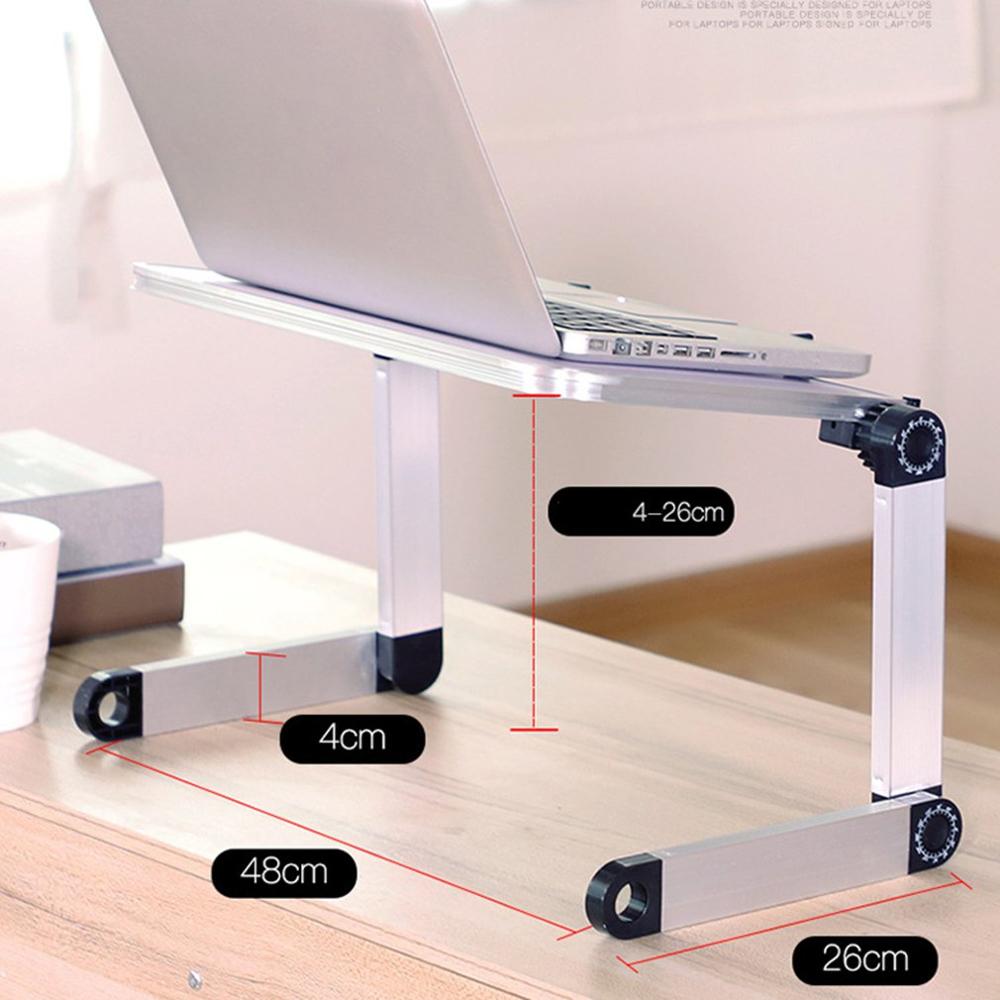 Adjustable Aluminum Laptop Tablet Desk Upgrade Ergonomic Portable Bed-AULEY