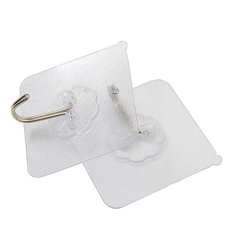 10pcs 6x6cm Wall Hooks Strong Transparent Suction Cup Sucker Hanger-AULEY