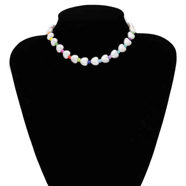 Multi Layered Pearl Choker Necklace-Necklaces-AULEY