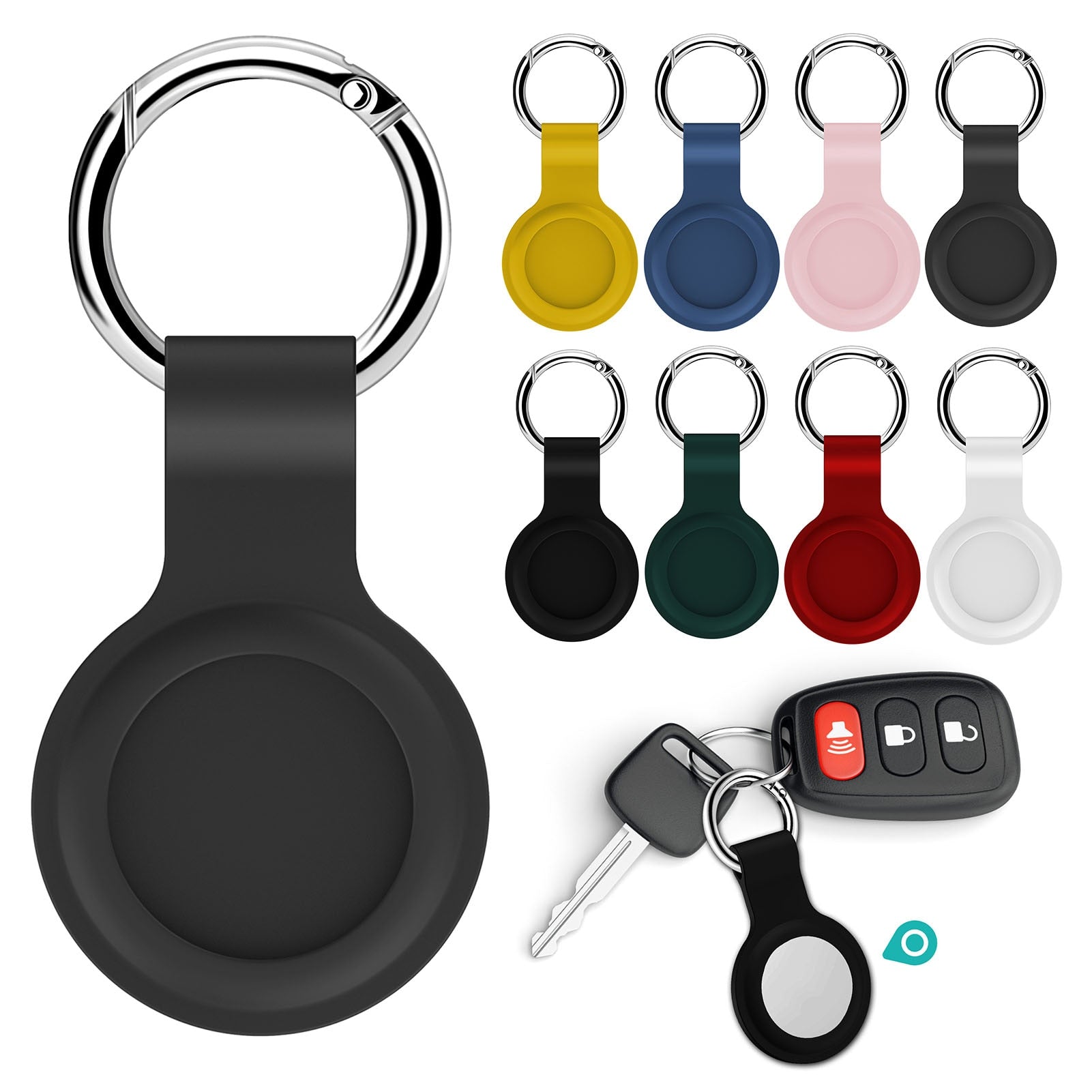 Air Tags Liquid Silicone Protective Sleeve Key Chain-Airpod Case-AULEY