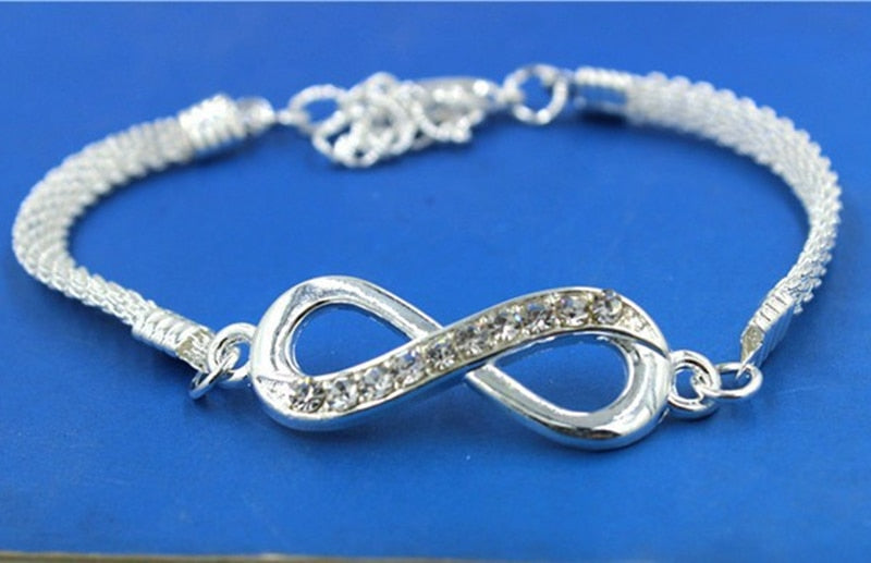 Rhinestone Infinity Bracelet-Bracelets-AULEY